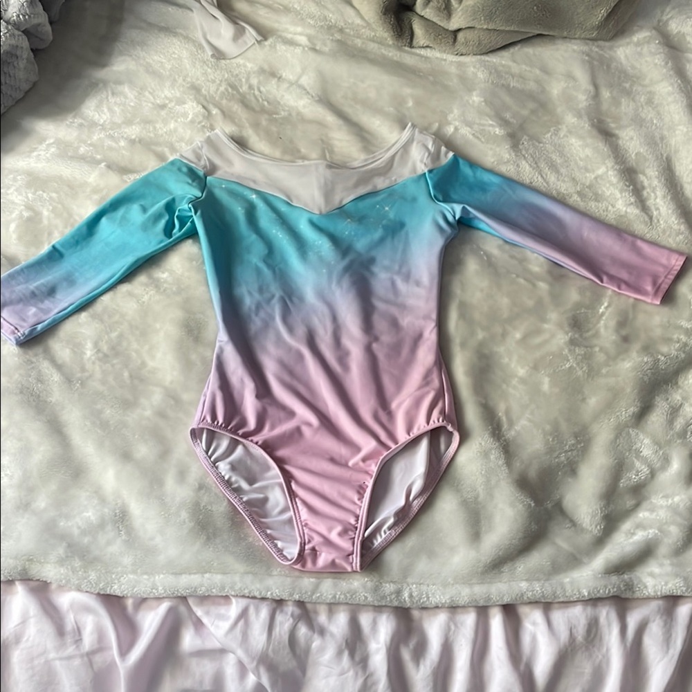 Cloud and Victoria Long Sleeve Ombré Leotard
